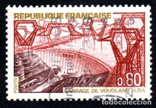 Sellos: Francia. Presa de Vouglans. 1969. YT-1583. Usado