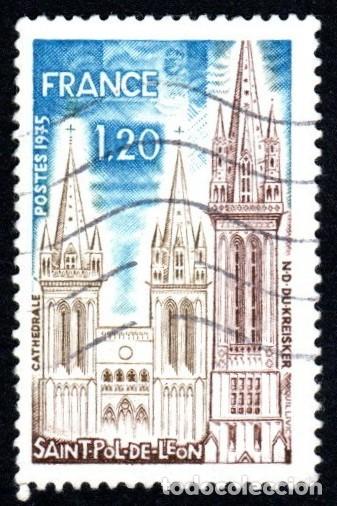 Sellos: Francia.Sant Pol de L&eacute;on. 1974. YT-1808. Usado