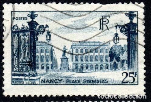 Sellos: Francia. Palacio Stanislas 1948 YT-822. S. Completa. Usado