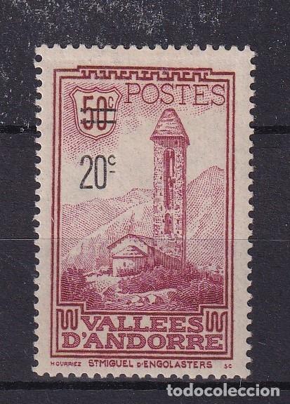 Sellos: Sellos ANDORRA FRANCESA a&ntilde;o 1935 Yvert 46** en NUEVO v.c. 35 &euro;