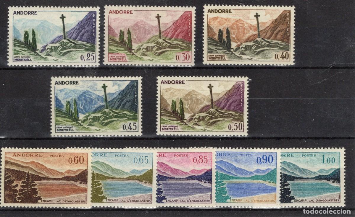 Sellos: Sellos ANDORRA FRANCESA a&ntilde;o 1961/71 Yvert 158/164** (163A*) en NUEVO v.c. 103 &euro;