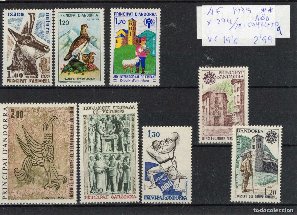 Selos: Sellos ANDORRA FRANCESA a&ntilde;o 1979 COMPLETO YVERT 274/281** en NUEVO v.c. 19.60 &euro;