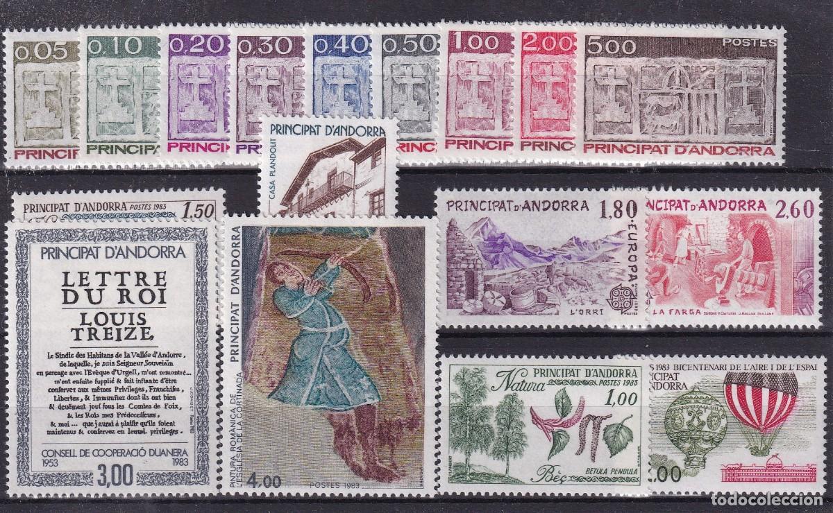 Selos: Sellos ANDORRA FRANCESA a&ntilde;o 1983** COMPLETO en NUEVO v.c. 16.85 &euro;