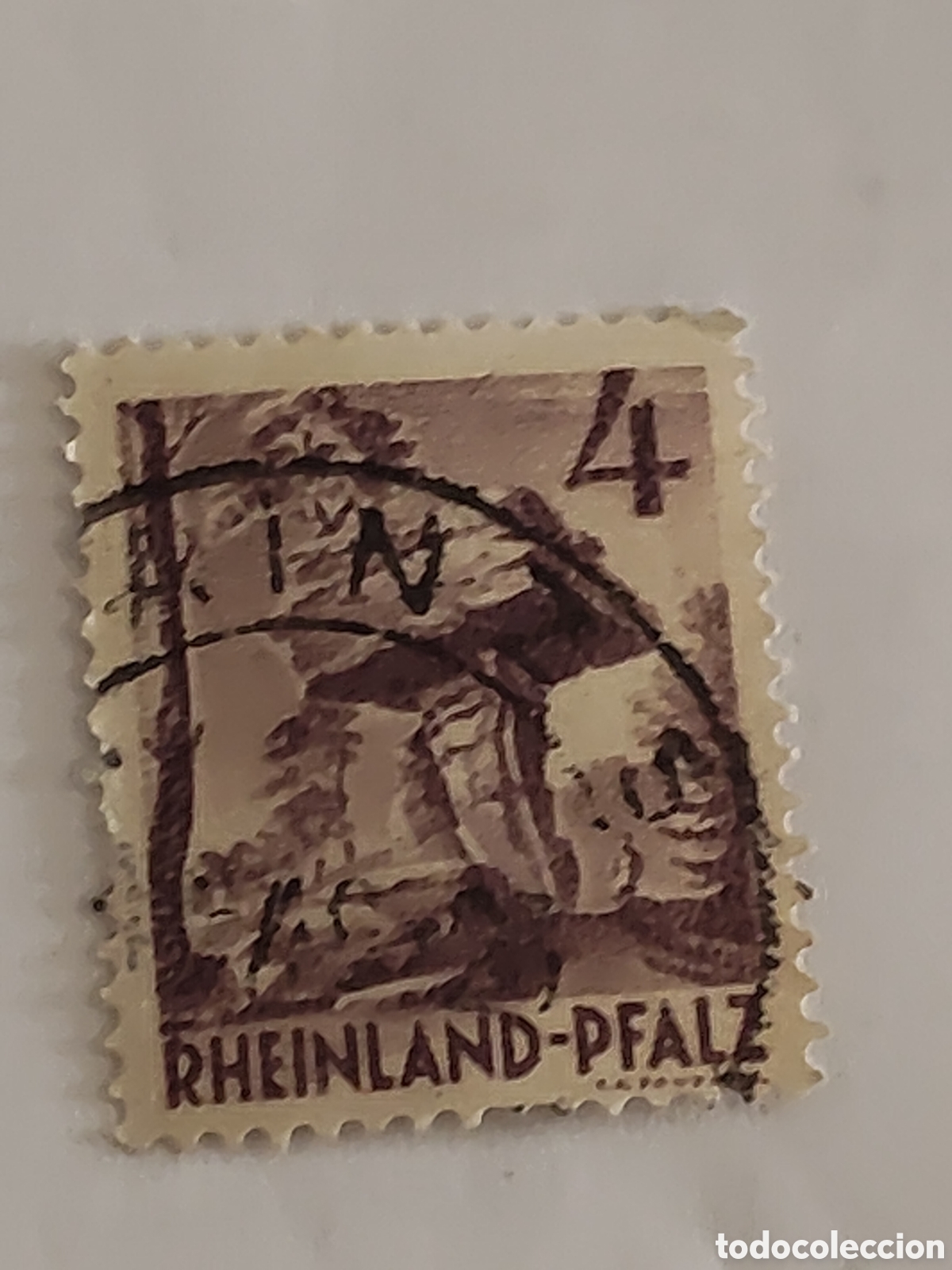 Sellos: Sello frances de Renania Palatinado zona de ocupaci&oacute;n francesa 1948
