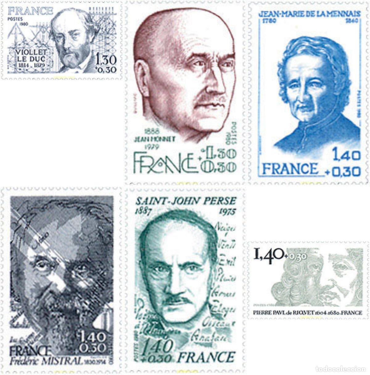 Sellos: 123263 MNH FRANCIA 1980 PERSONAJES CELEBRES