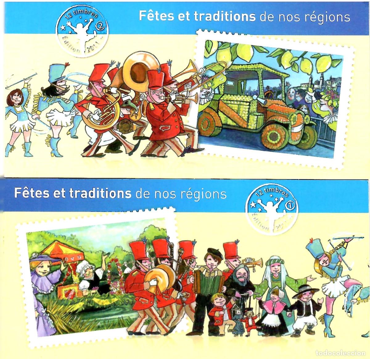 Briefmarken: PAREJA CARNETS FRANCIA 2011 FIESTAS Y TRADICIONES