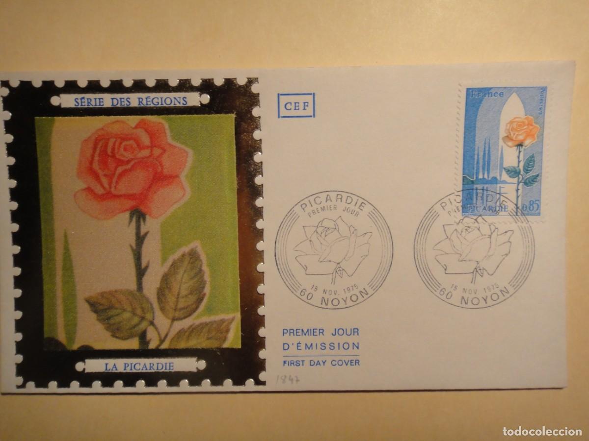 Briefmarken: Francia, sobre 1&ordm; d&iacute;a, serie de las regiones. (La Picard&iacute;a) matasello NOYON- ref 102/141