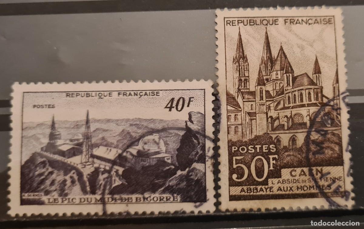 Stamps: Serie completa de sellos usados de Francia 1951: Monumentos y lugares
