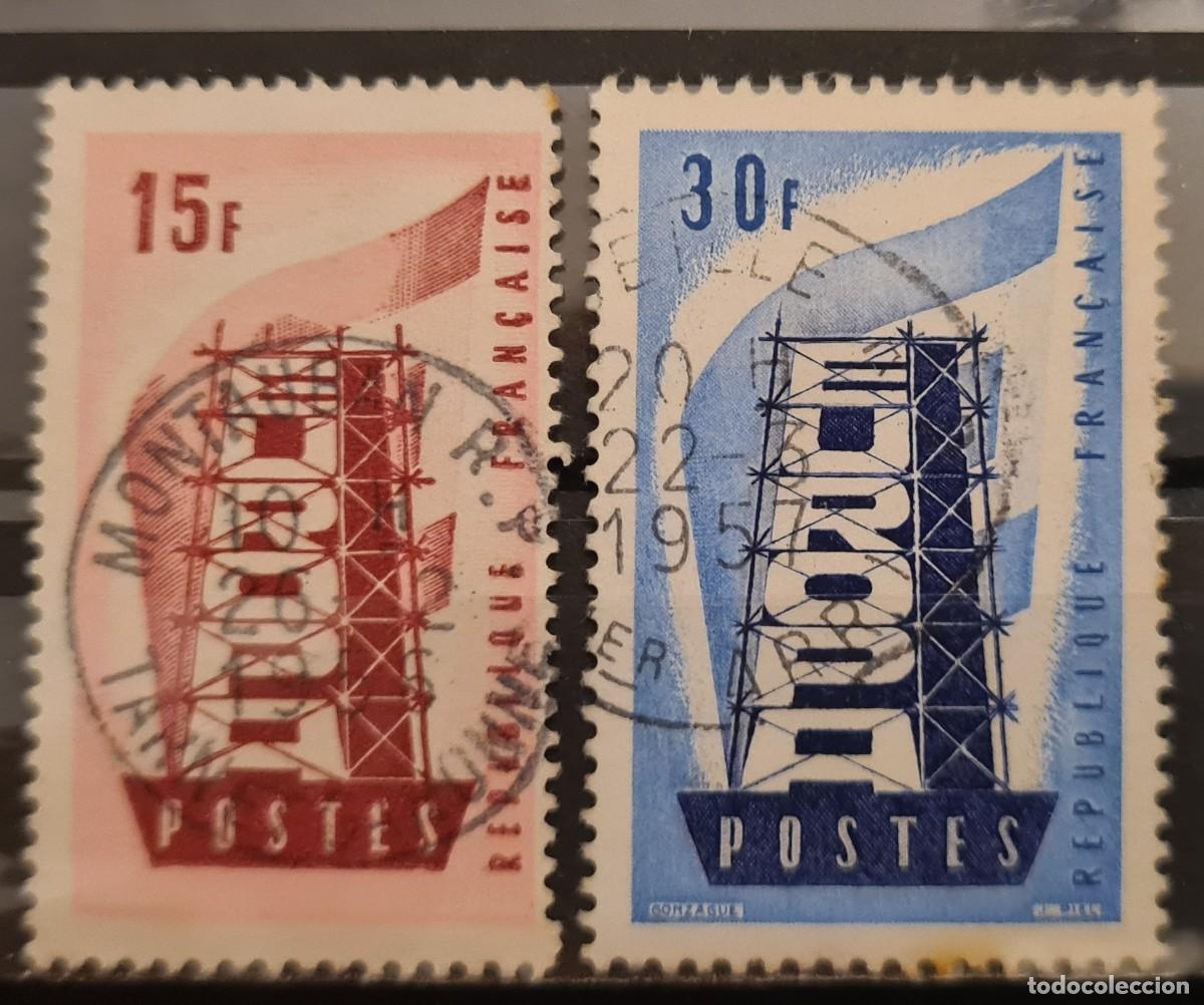 Stamps: Serie completa de sellos usados de Francia 1956: Europa