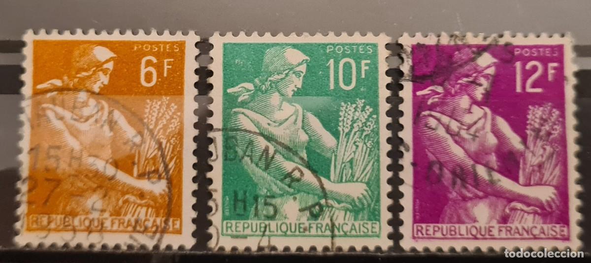 Stamps: Serie completa de sellos usados de Francia 1957-59