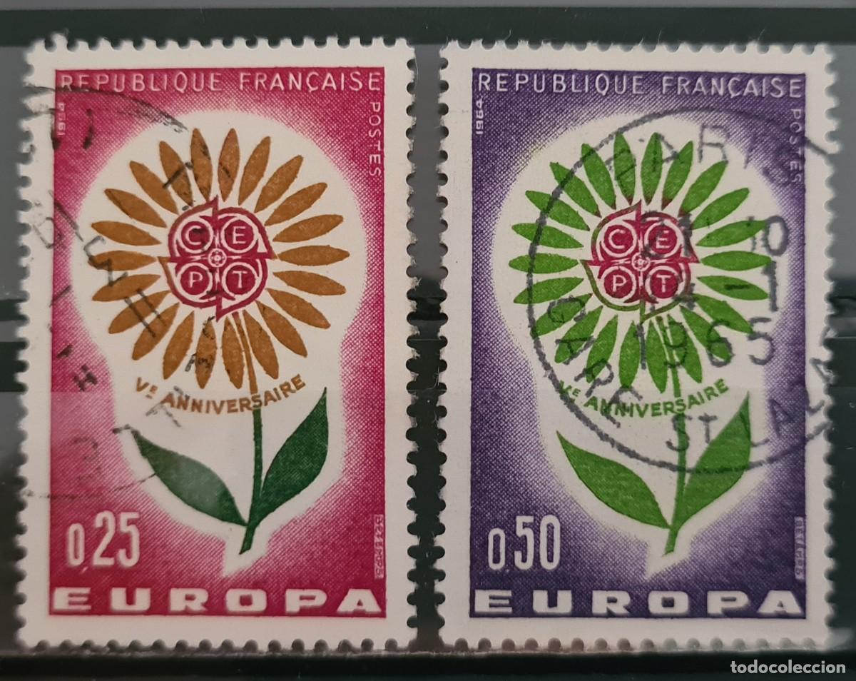 Sellos: Serie completa de sellos usados de Francia 1964: Europa