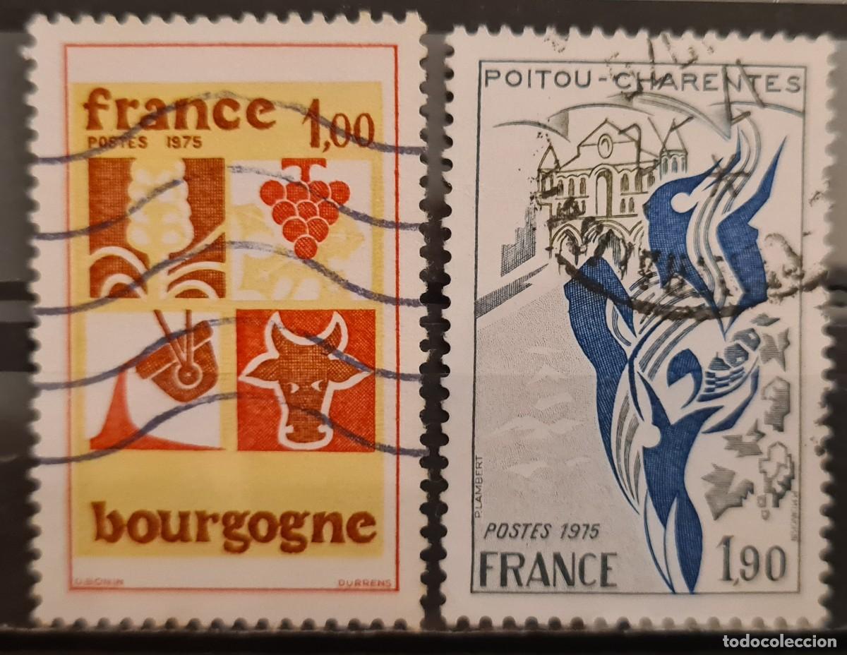 Sellos: Serie de sellos usados de Francia 1975: regiones
