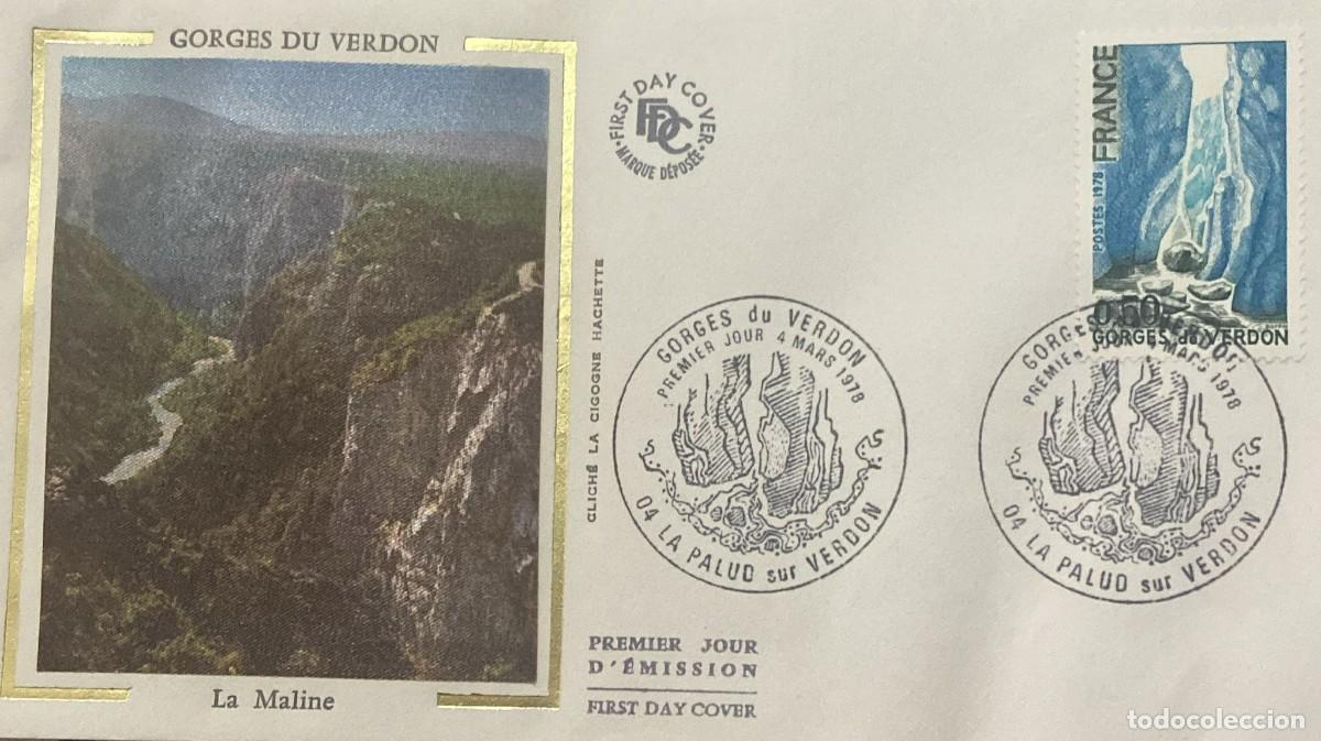 Sellos: TS) 1978 FRANCE, FDC,VERDON GORGE,XF.