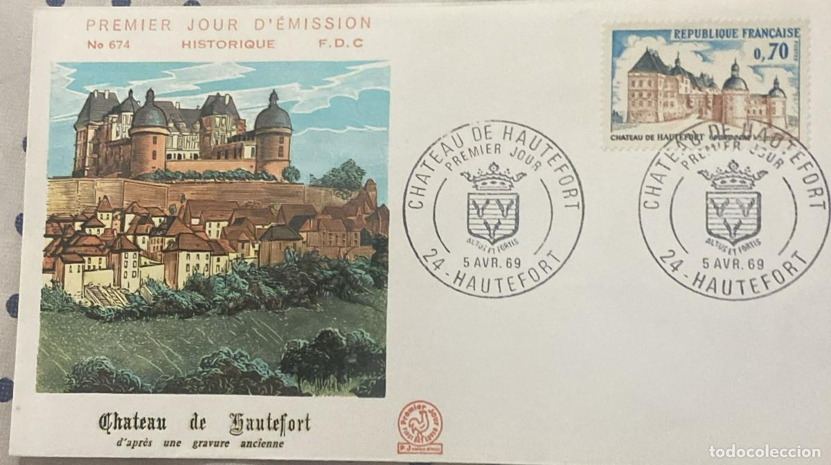Sellos: TS) 1969 FRANCE, FDC, WITH THE CHATEAU DE HAUTEFORT,VF.