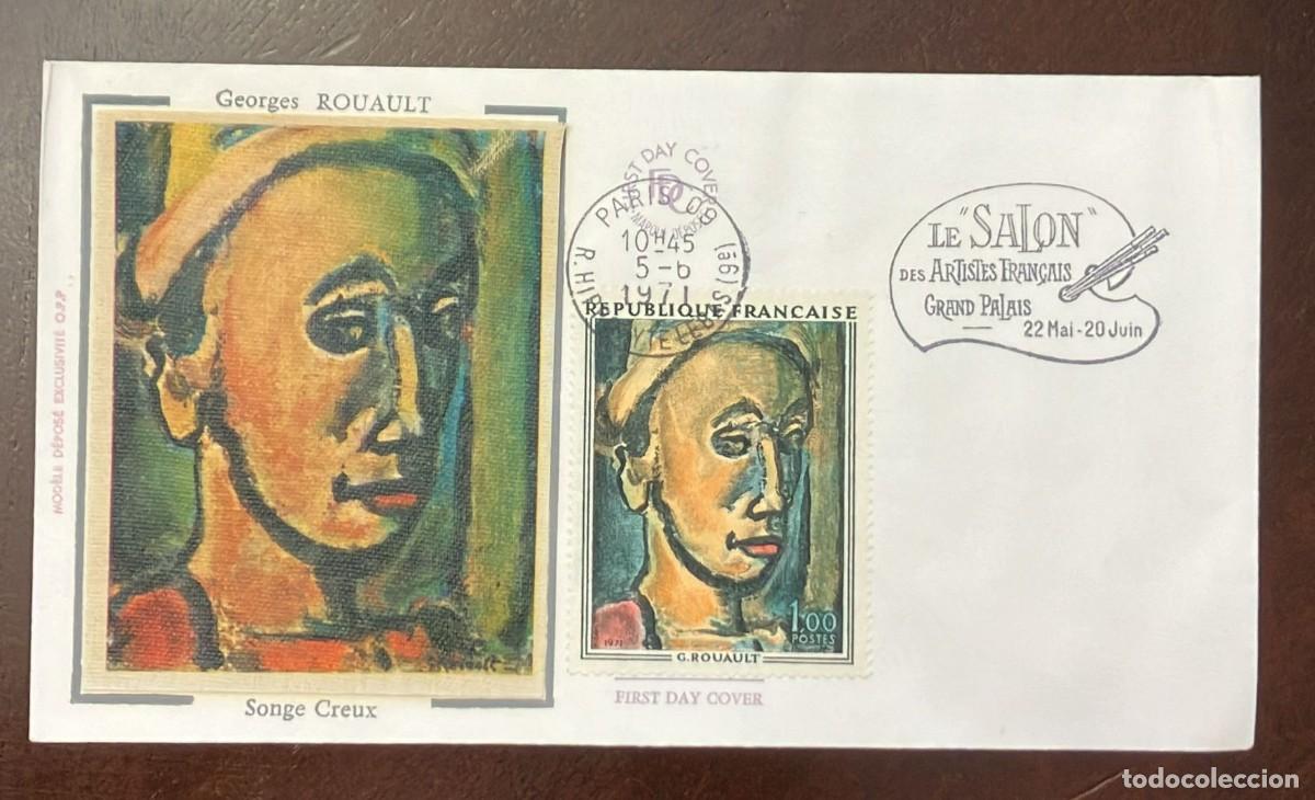 Sellos: TS) 1971 FRANCE, FDC,THE WORK SONGE CREUX BY THE PAINTER GEORGES ROUAULT,VF.