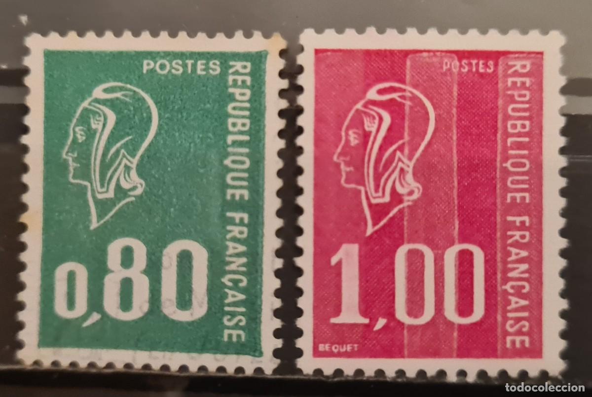 Sellos: Serie completa de sellos usados de Francia 1976: Marianne, de B&eacute;quet