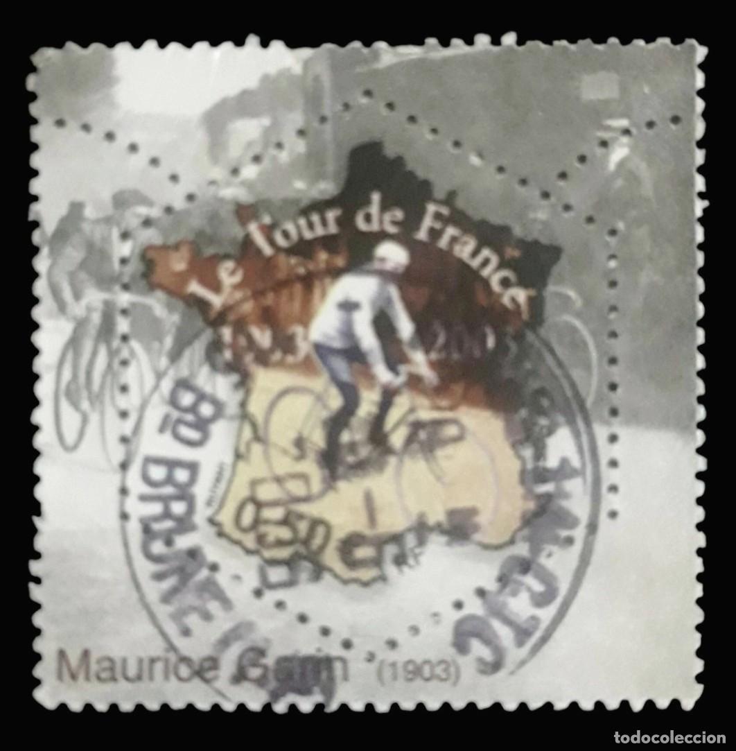 Sellos: FRANCIA 2003 Ciclismo. Centenario del Tour de Francia. USADO.