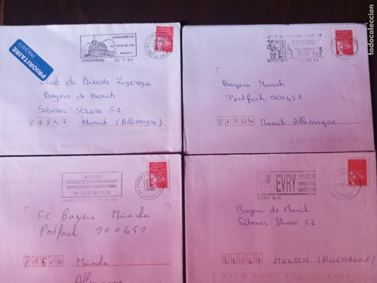 Sellos: FRANCIA, LOTE DE CUATRO MATASELLOS ESPECIALES