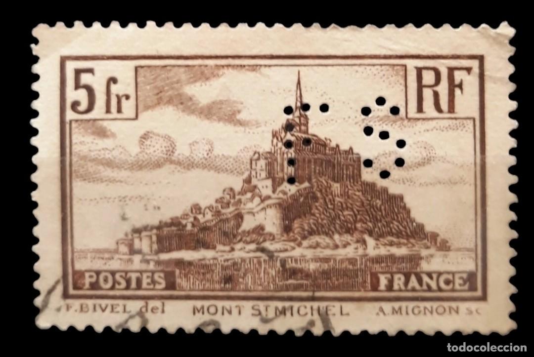 Sellos: FRANCIA 1929 -1931 Turismo. PERFORADO - PERFIN. USADO.