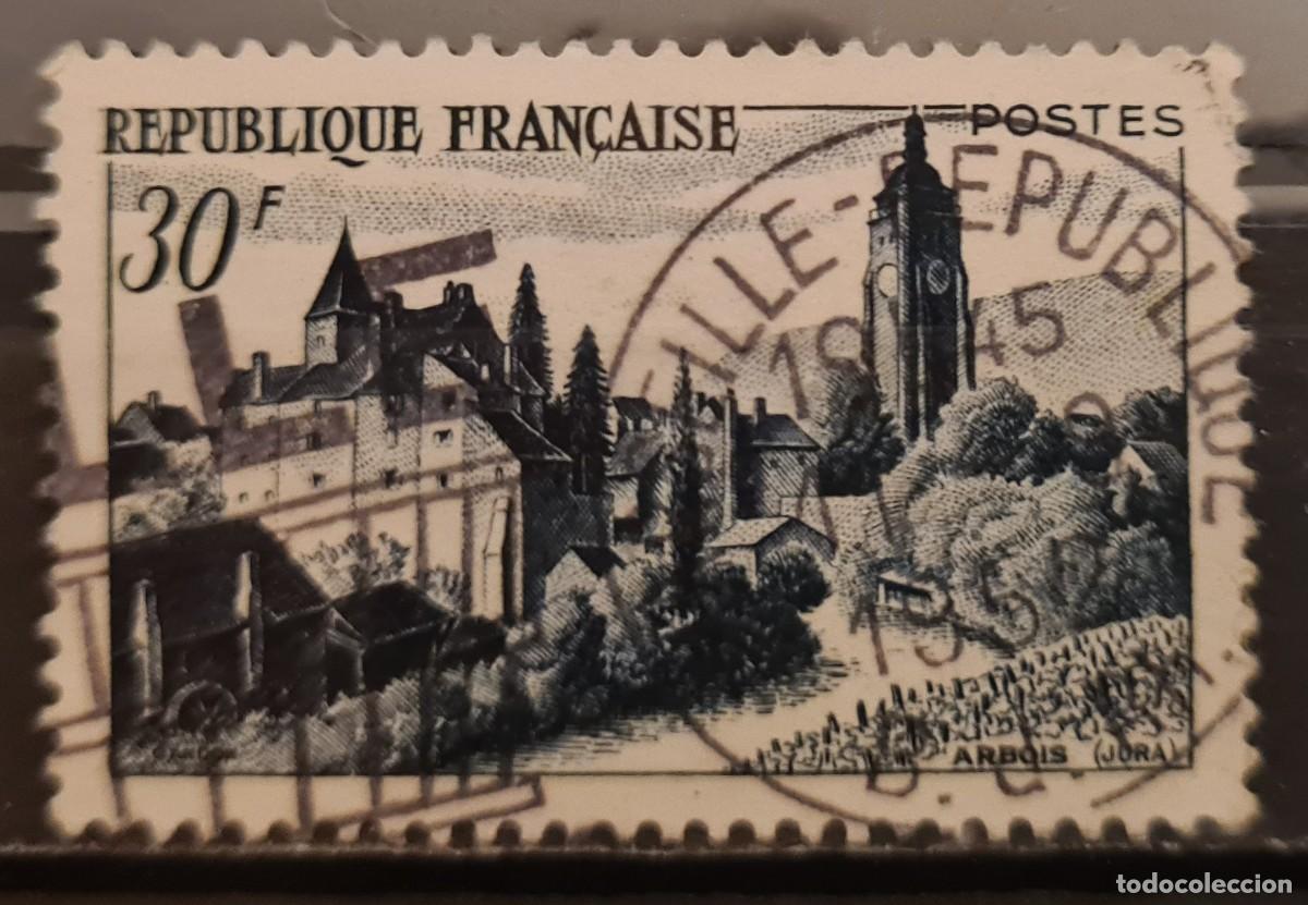 Sellos: Sello usado de Francia 1951: Vista de Arbois