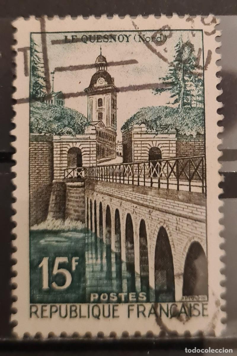 Sellos: Sello usado de Francia 1957: Quesnoy
