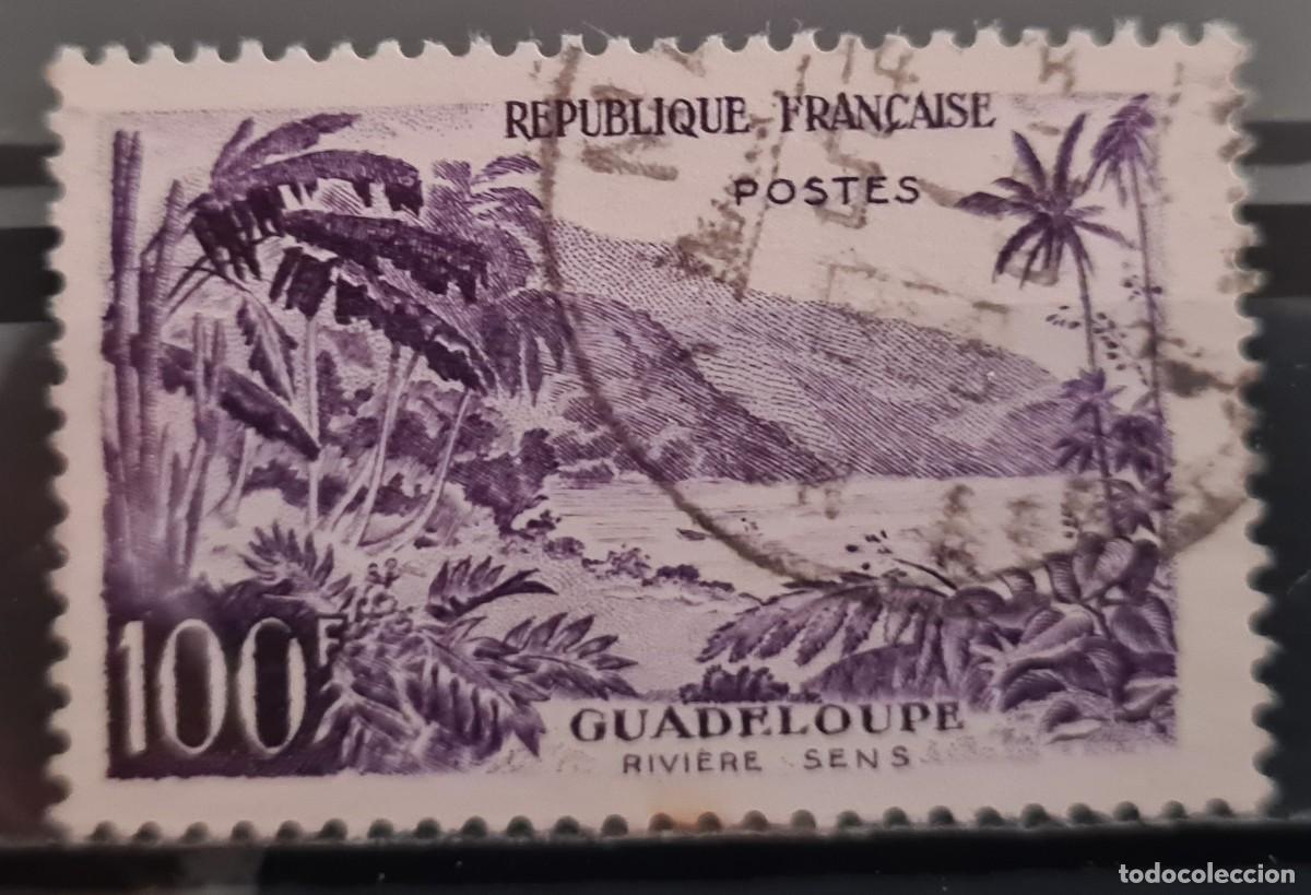 Sellos: Sello usado de Francia 1959: Guadalupe, tipo de 1957
