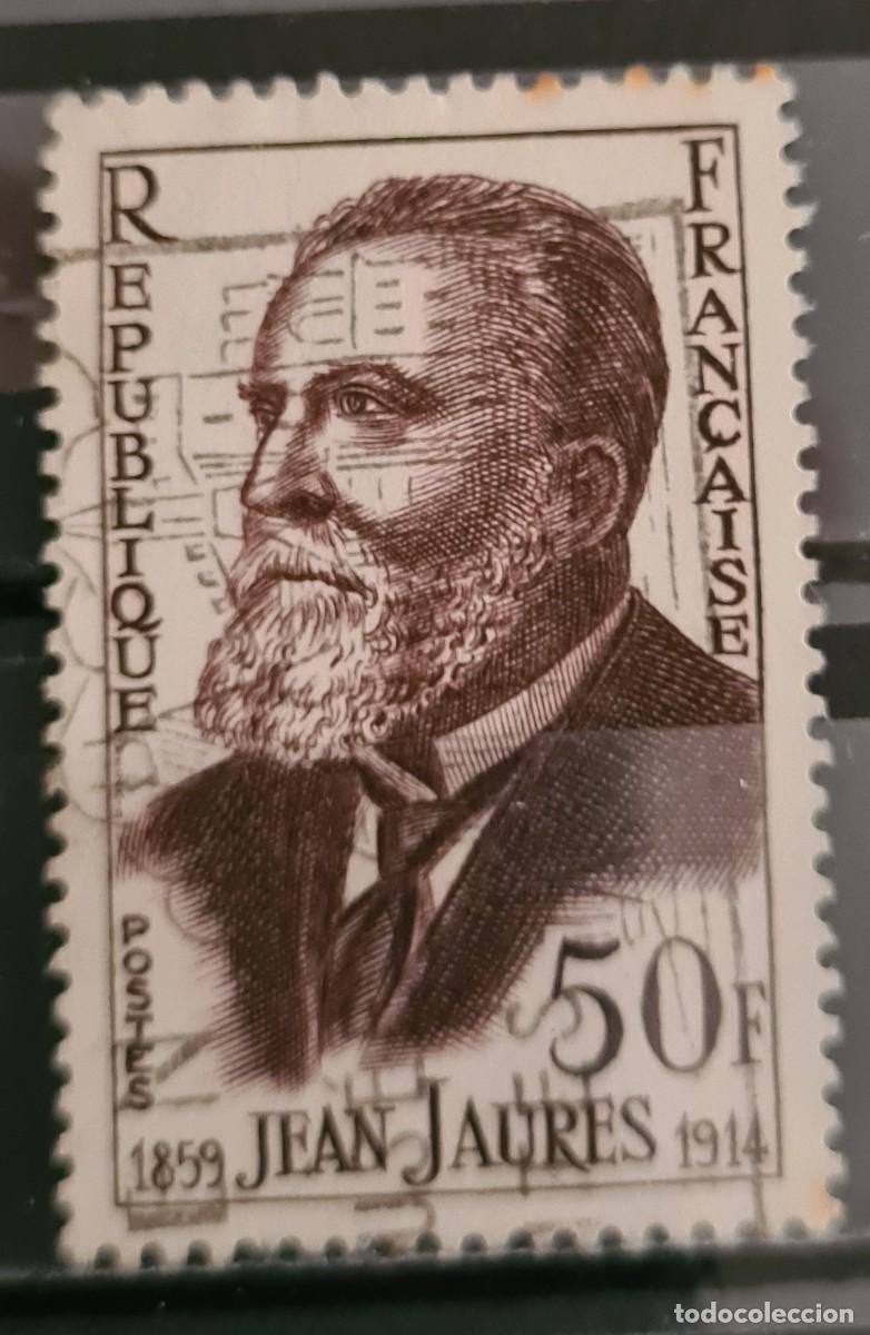 Sellos: Sello usado de Francia 1959: Centenario del nacimiento de Jean Jaur&egrave;s
