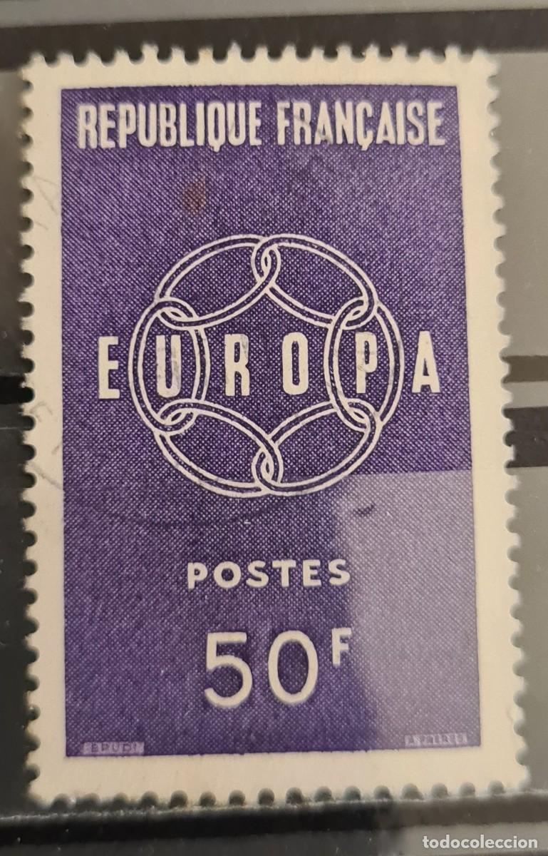 Sellos: Sello usado de Francia 1959: Europa