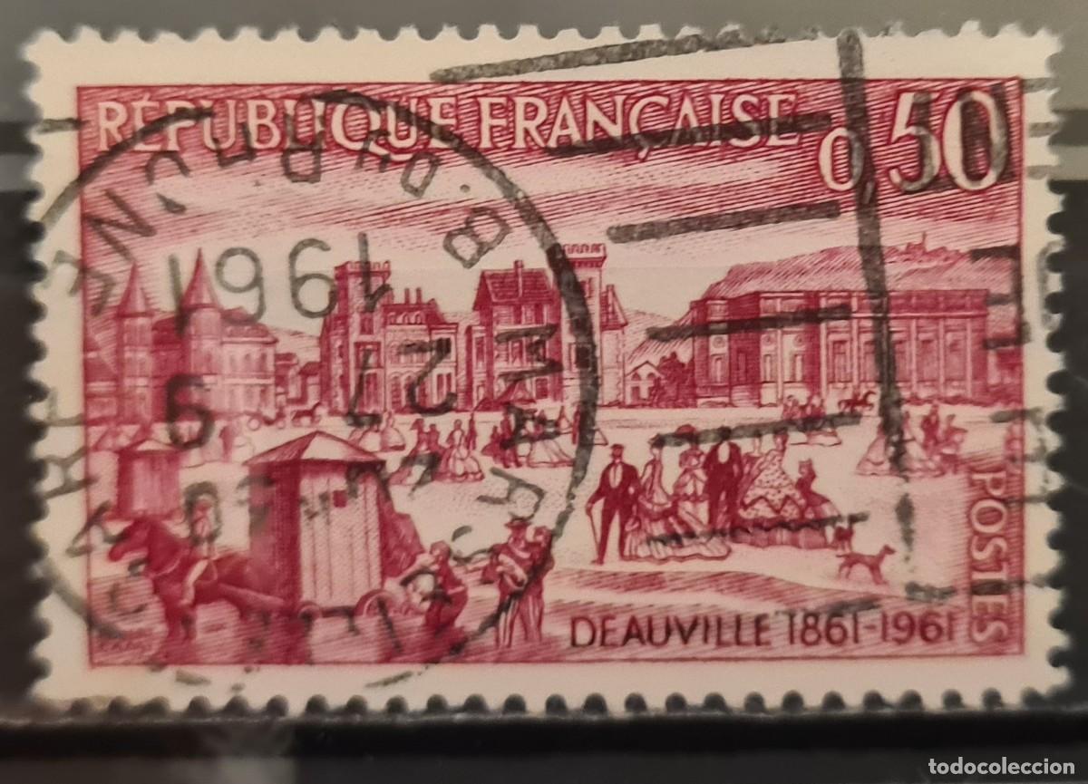 Sellos: Sello usado de Francia 1961: Centenario de Deauville