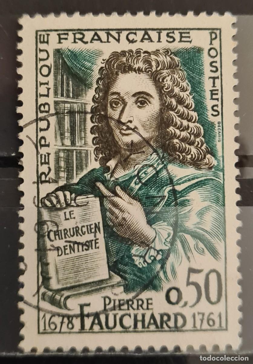 Sellos: Sello usado de Francia 1961: Bicentenario de la muerte de Pierre Fauchard