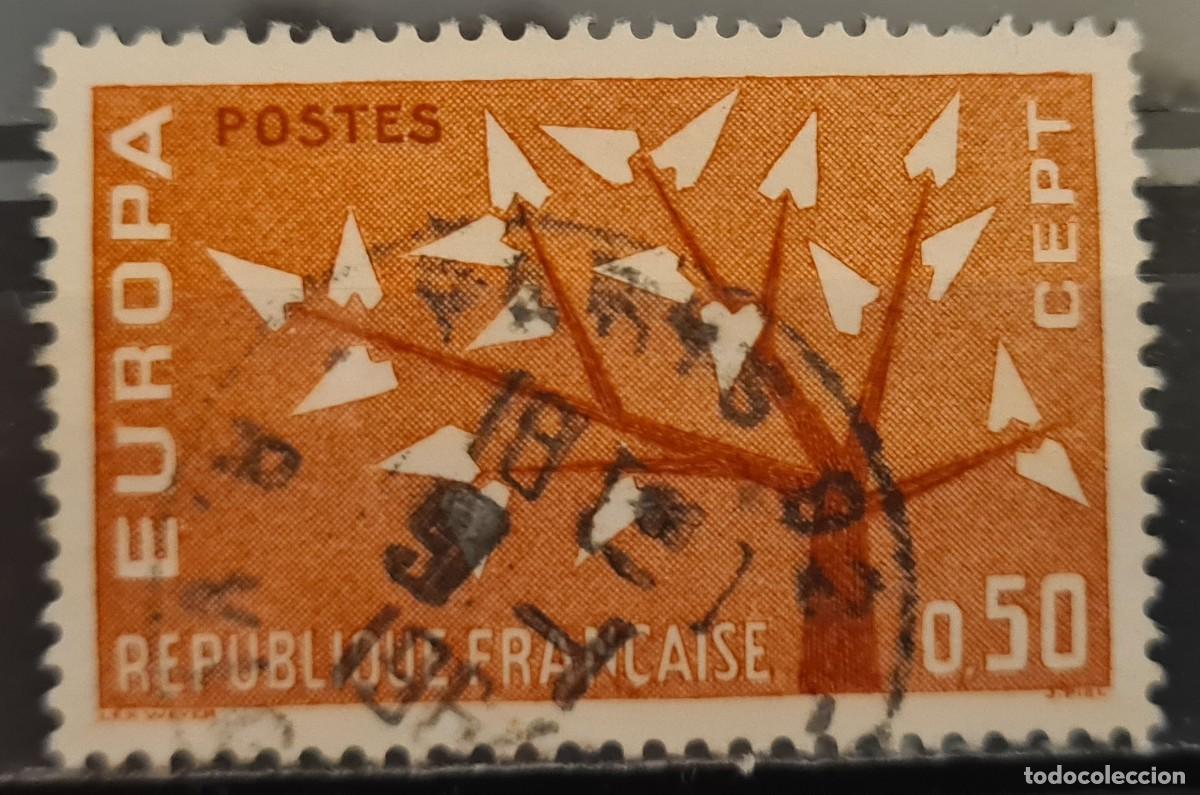 Sellos: Sello usado de Francia 1962: Europa