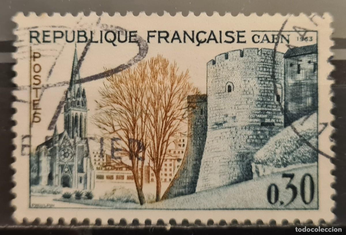 Sellos: Sello usado de Francia 1963: XXXVI Congreso de la Federaci&oacute;n de Sociedades filat&eacute;licas