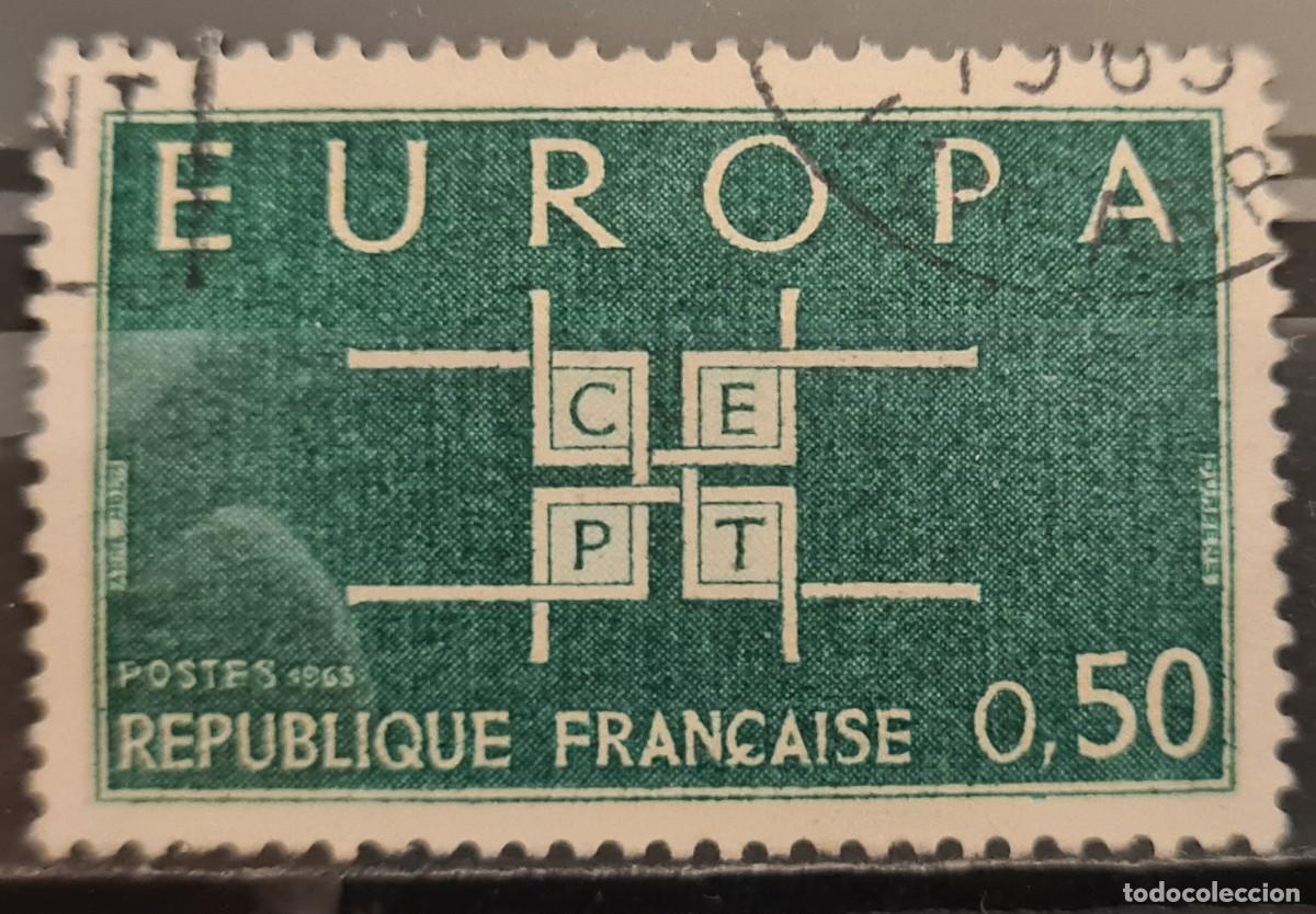 Sellos: Sello usado de Francia 1963: Europa