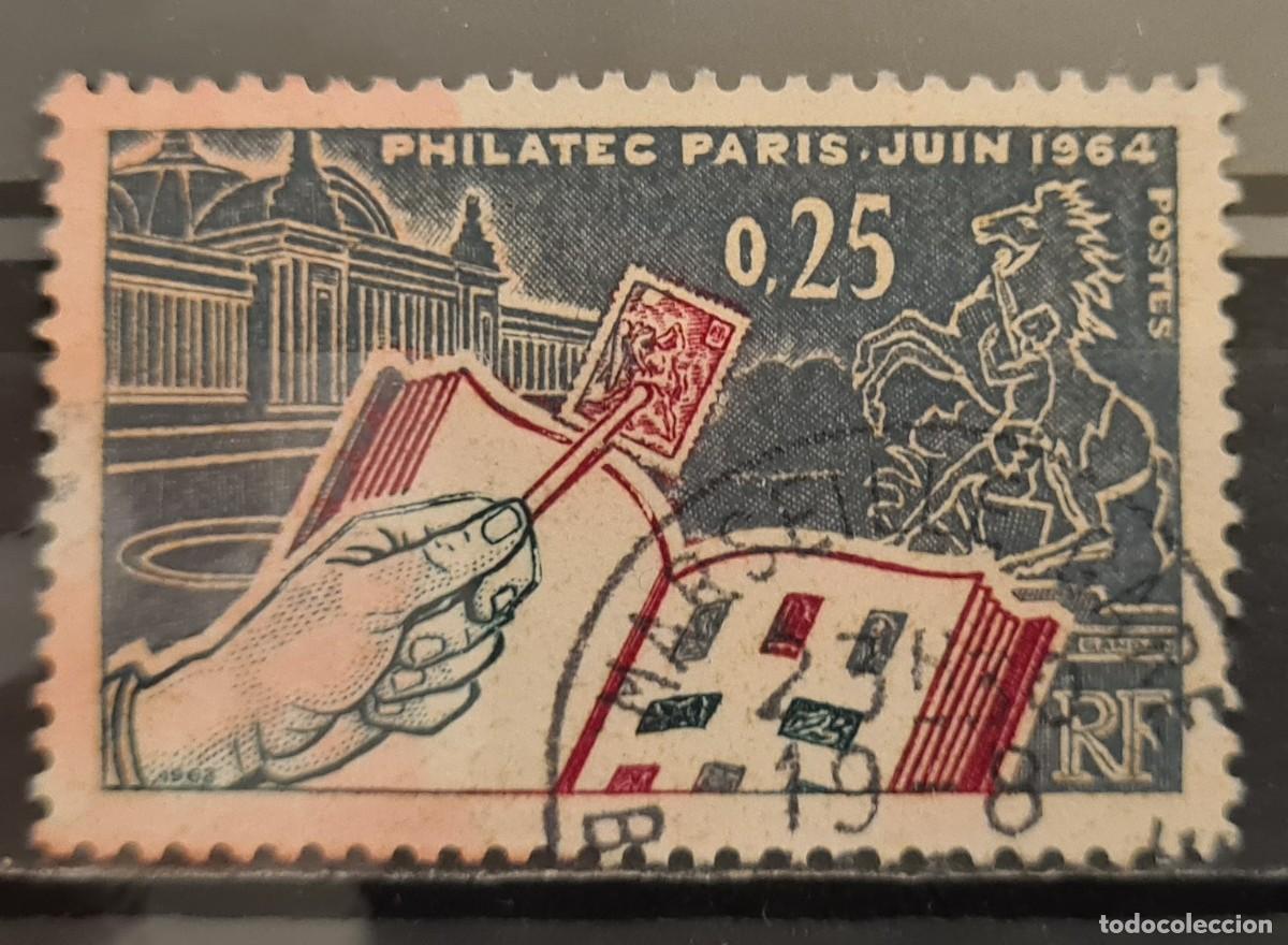 Sellos: Sello usado de Francia 1963: Exposici&oacute;n filat&eacute;lica internacional, Par&iacute;s