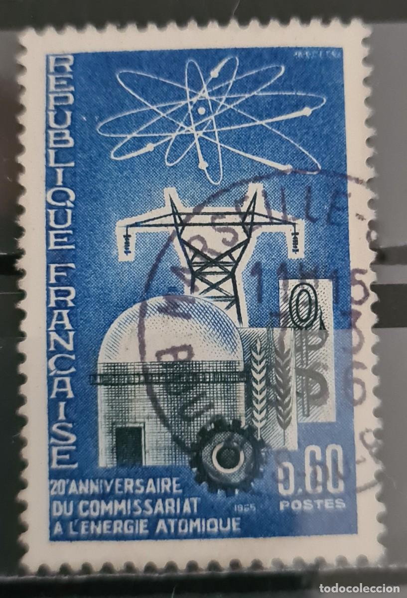 Francobolli: Sello usado de Francia 1965: XX aniversario del Comisionado de la Energ&iacute;a At&oacute;mica