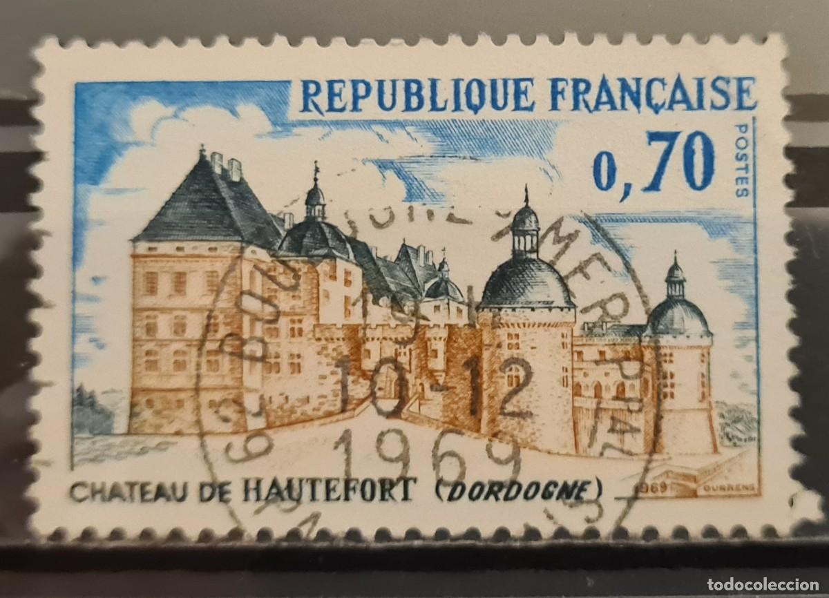 Sellos: Sello usado de Francia 1969: Castillo de Hautefort