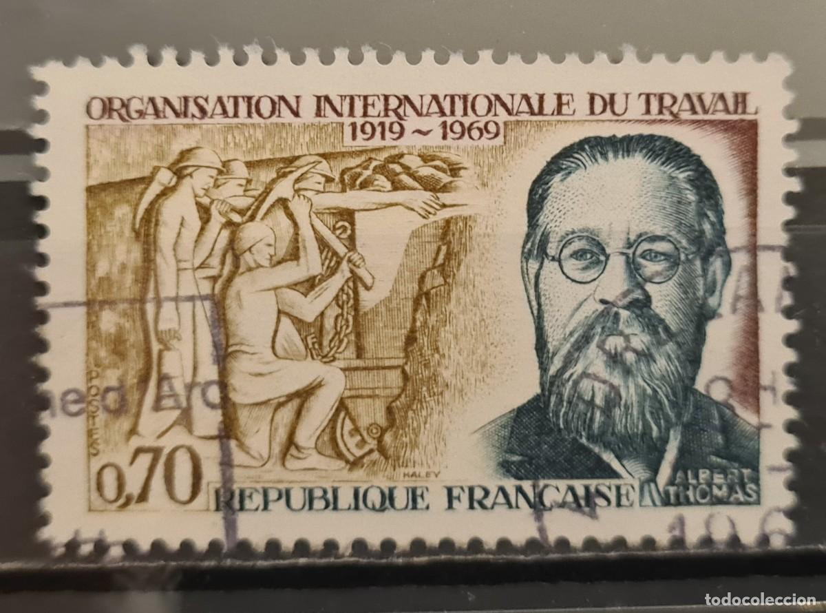 Sellos: Sello usado de Francia 1969: Cincuentenario de la Organizaci&oacute;n Internacional del Trabajo