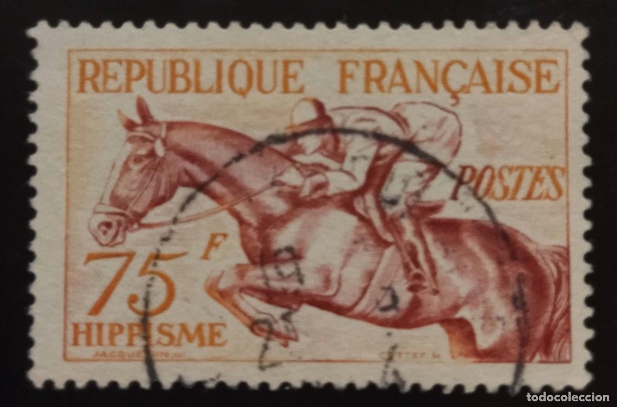 Sellos: FRANCIA 1953 Juegos Ol&iacute;mpicos. Helsinki&acute;52 Yvert N.⁰ 965. USADO.