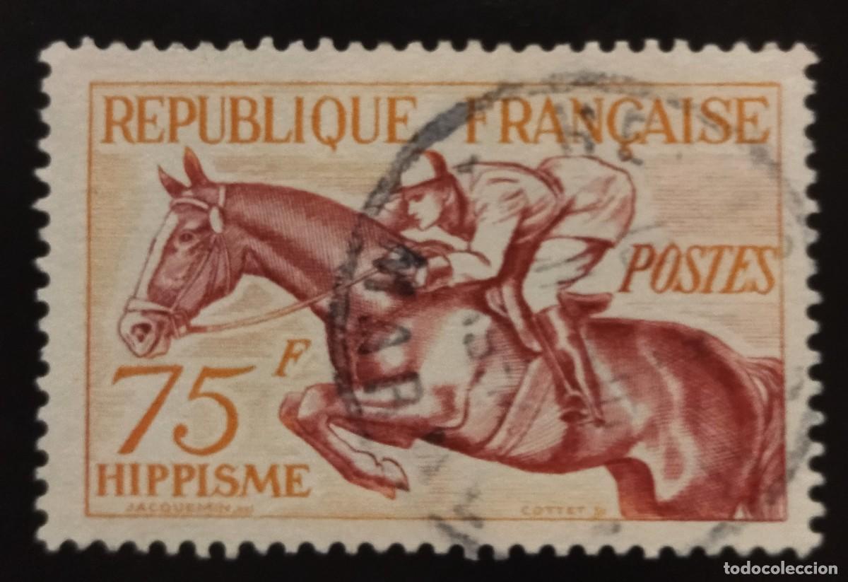 Sellos: FRANCIA 1953 Juegos Ol&iacute;mpicos. Helsinki&acute;52 Yvert N.⁰ 965. USADO.