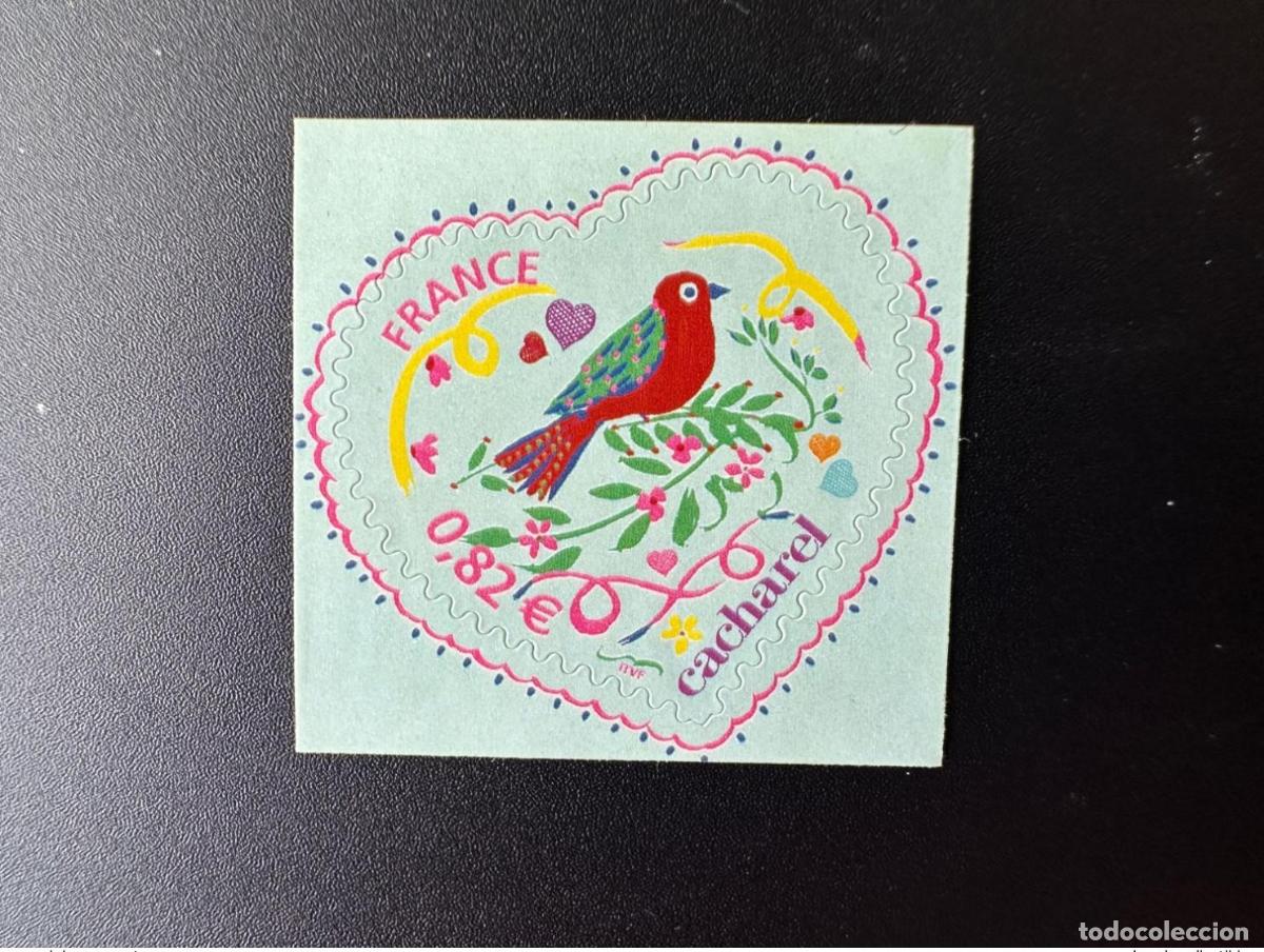 Sellos: Francia 2005 Autoadhesivo Coeur Cacharel VARIETE sin La Poste N&ordm; 51A 3748Ba