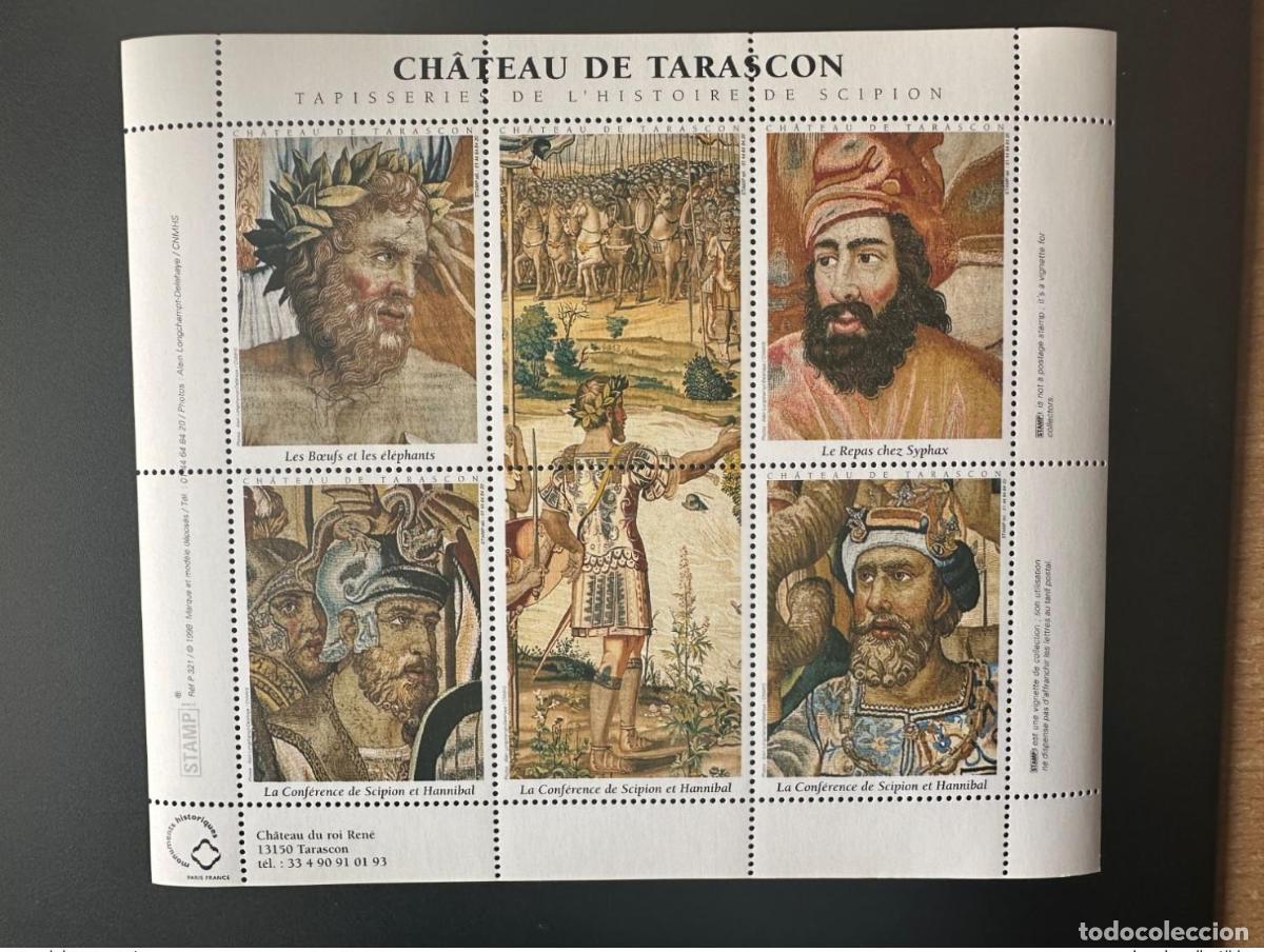 Sellos: Francia - &iexcl;Sello adhesivo de la ITVF! Tapiz del castillo Tarasc&oacute;n: Historia Escipi&oacute;n