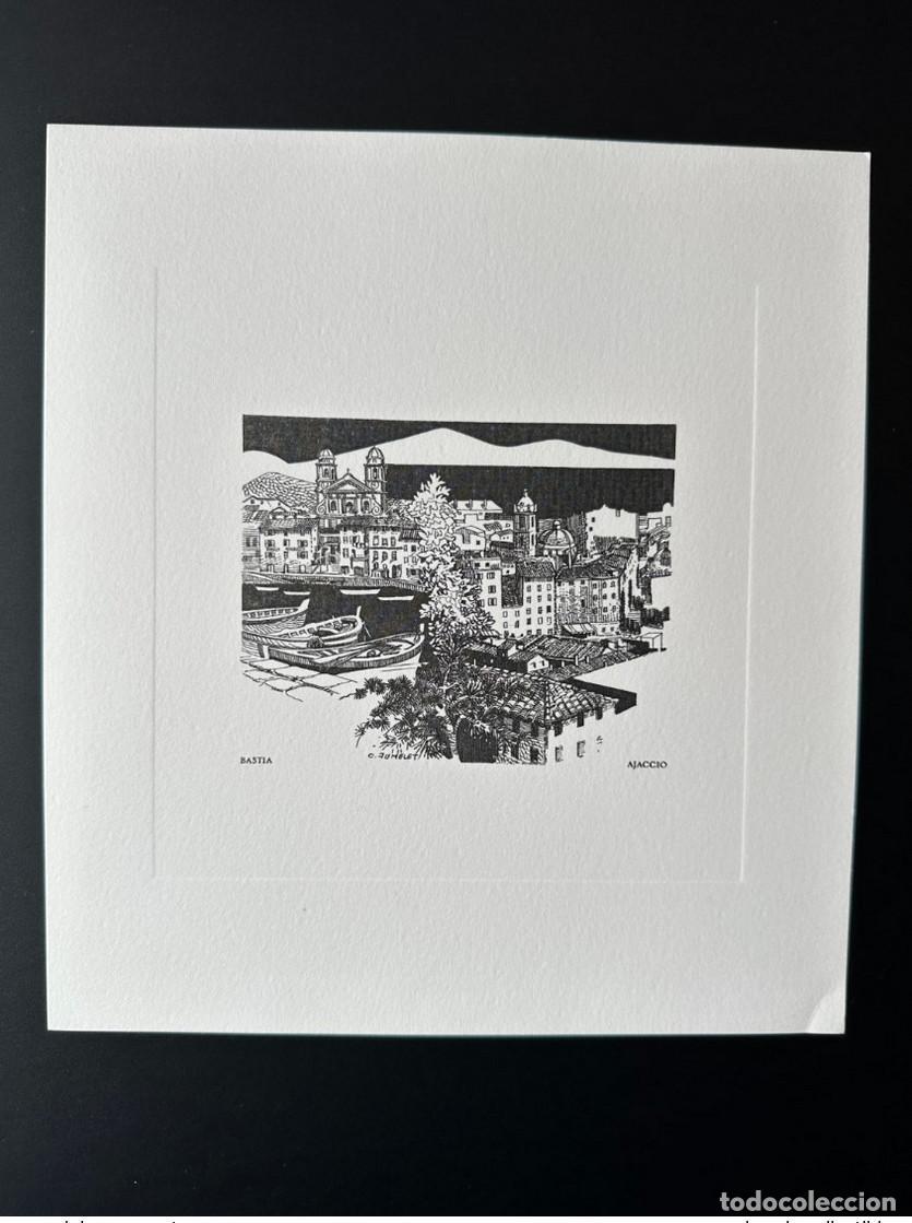 Sellos: Francia 1982 Prueba de grabado Claude Jumelet Bastia Ajaccio Corsica ITVF 21 x 19