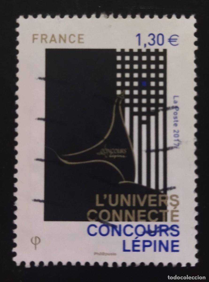 Sellos: FRANCIA 2017 Universo conectado. Concurso L&eacute;pine. YVERT: 5141USADO