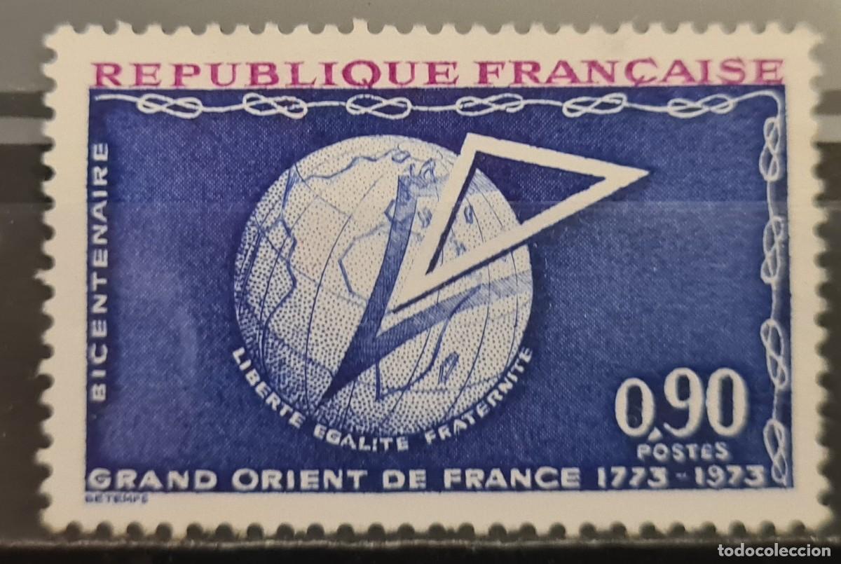 Sellos: Sello usado de Francia 1973: Bicentenario del Grand-Orient de Francia