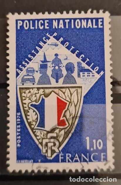 Sellos: Sello usado de Francia 1976: Polic&iacute;a Nacional