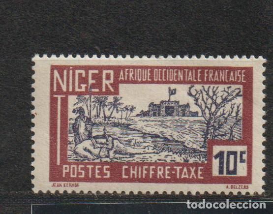 Selos: Colonia Francesa. NIGER Yvert et Tellier . Timbres- Taxes A&ntilde;o 1947 (12)