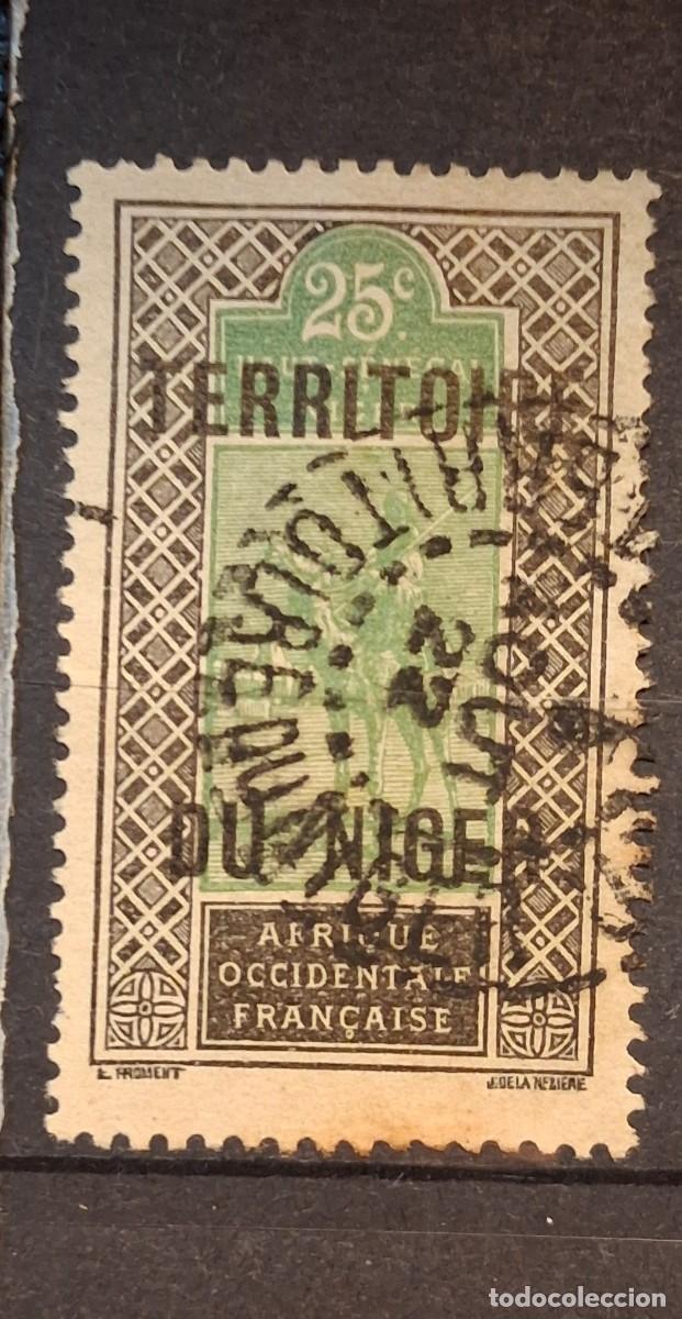 Sellos: FRANCIA, A.O.F., N&Iacute;GER, 1922, CAT.YT.8.