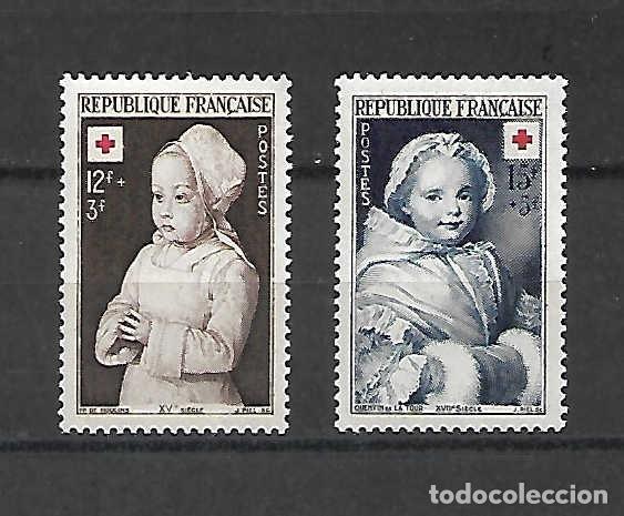 Sellos: CRUZ ROJA y pinturas de Francia. sellos a&ntilde;o 1951 Yvert 8 &euro;