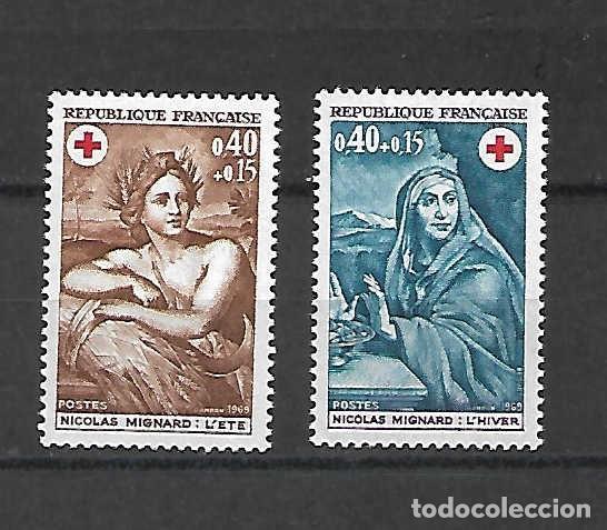 Sellos: CRUZ ROJA y pinturas de Francia. sellos a&ntilde;o 1969