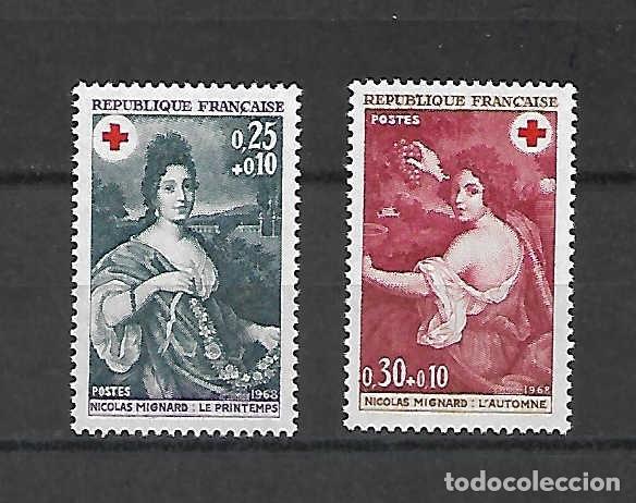 Sellos: CRUZ ROJA y pinturas de Francia. sellos a&ntilde;o 1968